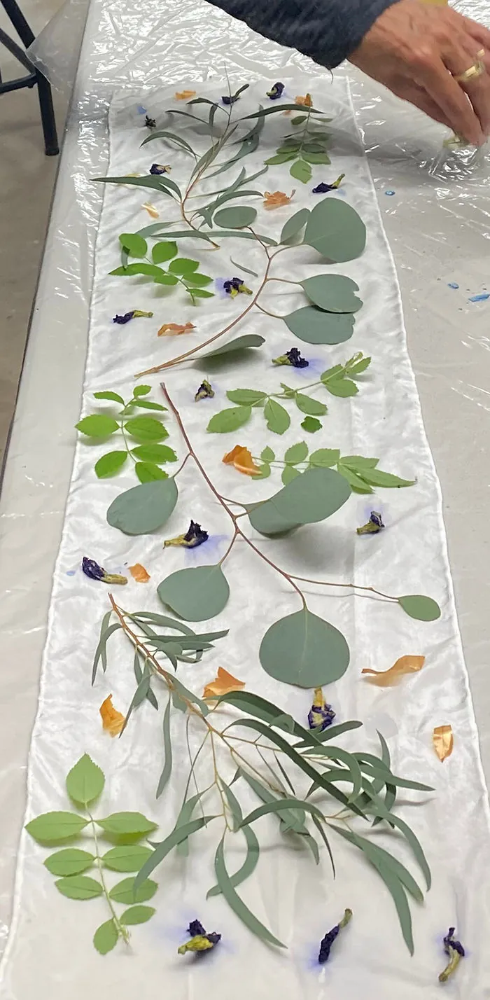 Eco-Printing Silk Scarf Workshop
