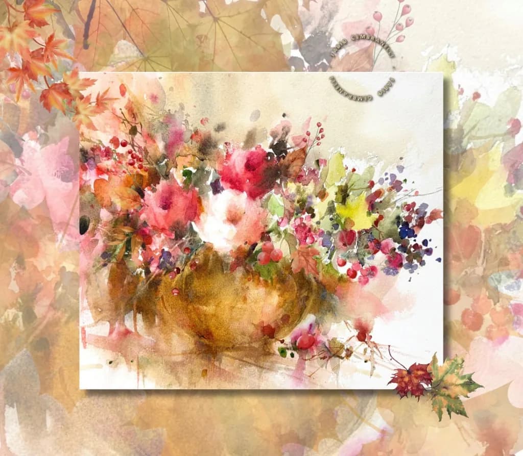 Autumn Shadows: Glowing Darks in Watercolor